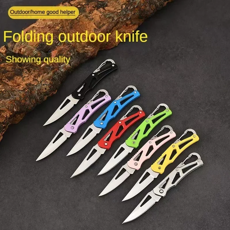 Mini folding portable keyknives, outdoor knives, portable fruit knives, camping tools