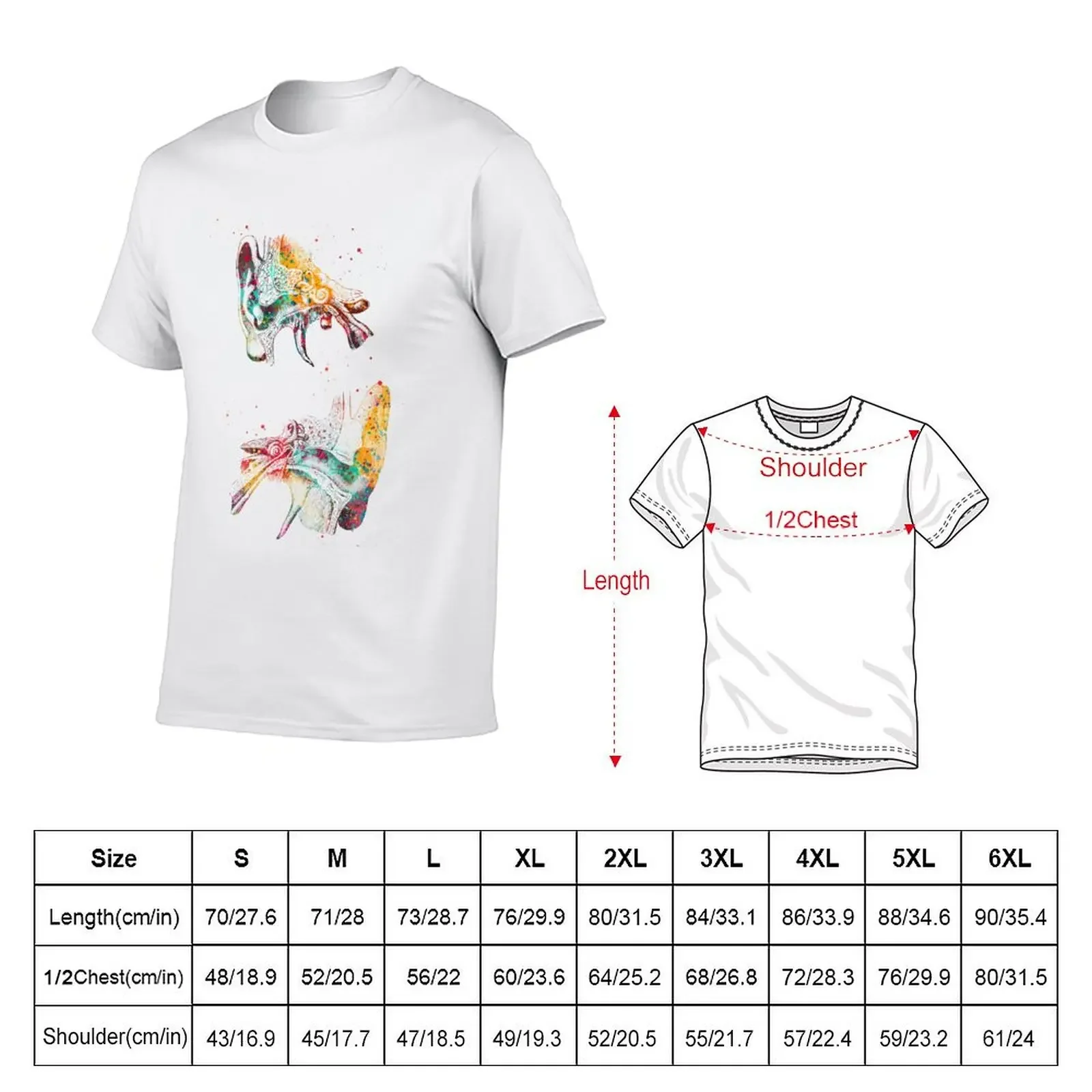 Human ear T-Shirt shirts graphic tees kawaii clothes t shirts for men graphic