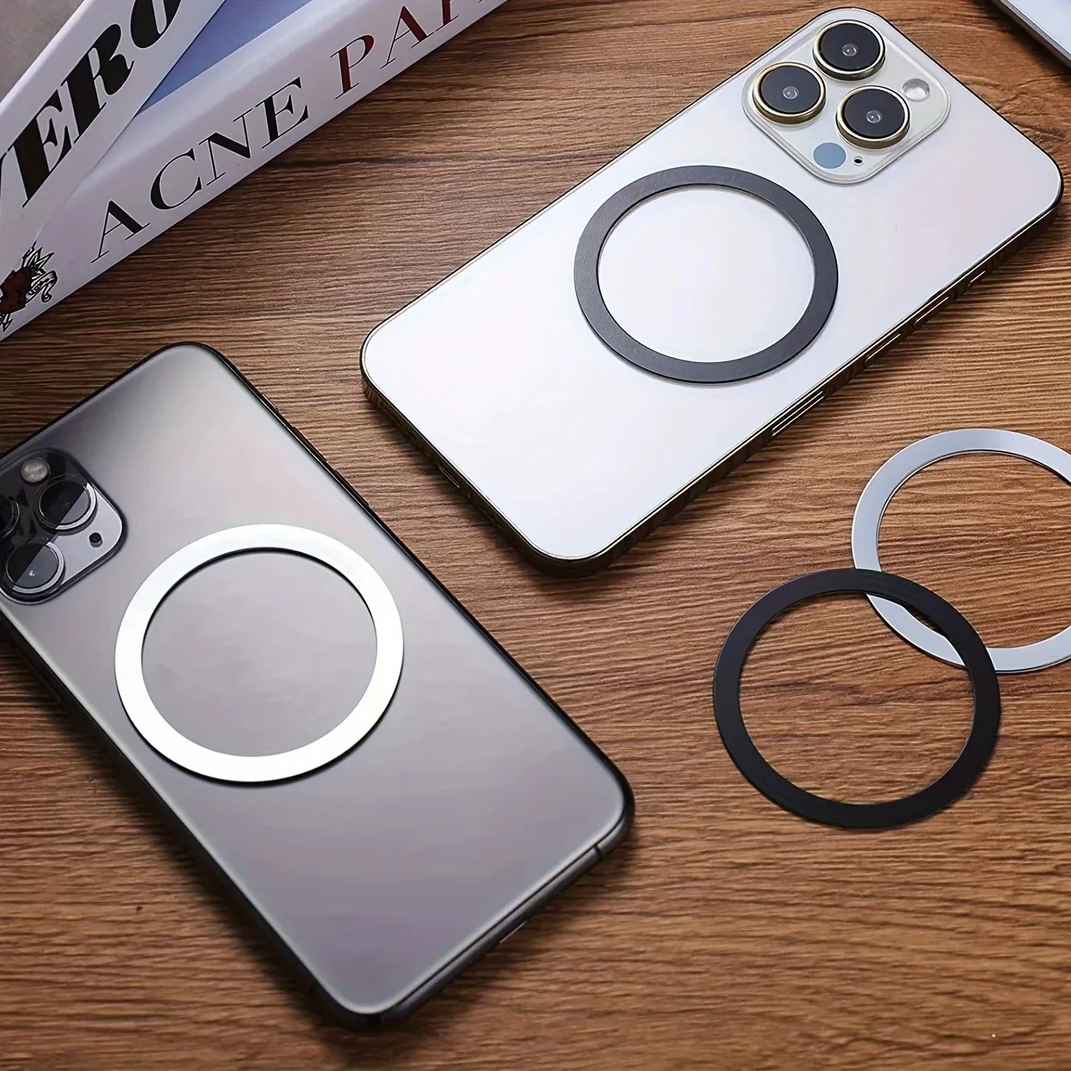 3/5/10 шт. пластины для Magsafe, металлическая пластина, кольцо, наклейка, автомобильный магнитный держатель, беспроводная зарядка, универсальный металлический лист для iPhone 14 15