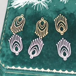 3pcs/lot Tassels Charms Connecter diy Accessories Stainless Steel Pendant for Jewelry Making Earrings Necklace Findings Supplies