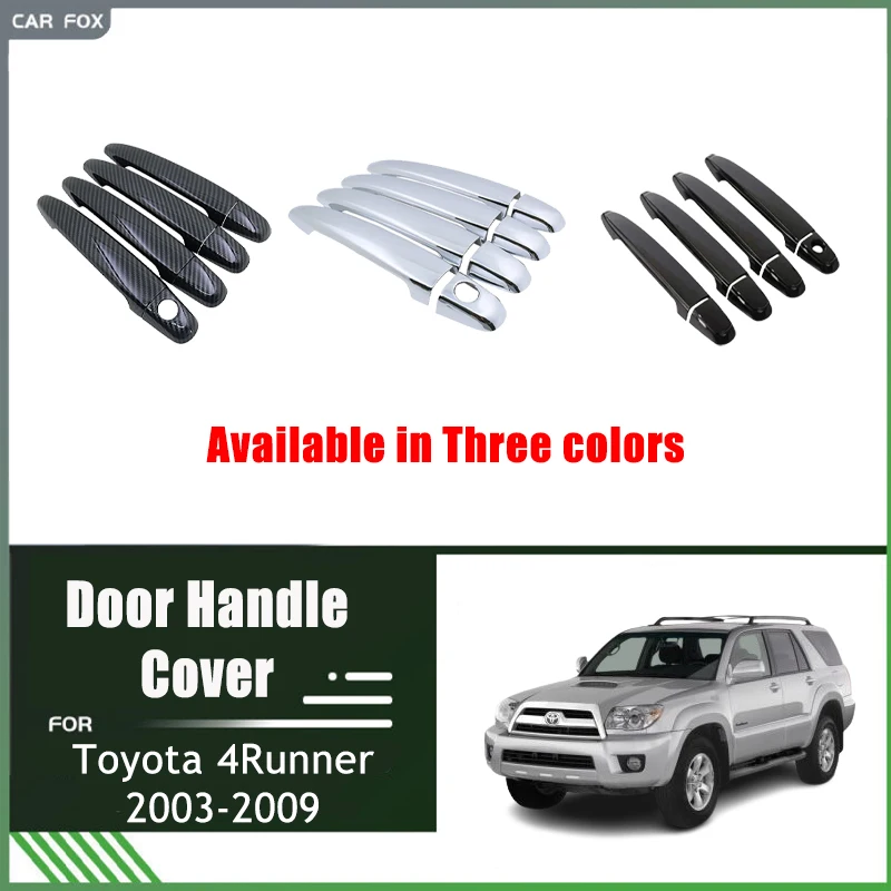 Chrome Exterior Door Handle Cover For Toyota 4Runner Hilux Surf 2003-2009 2004 2005 ABS Car Accessories Stickers Trim Set Chrome