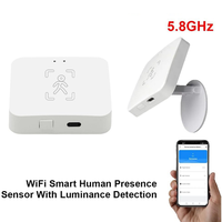 A98E-2X Tuya Wifi Human Presence Detector With Holder Smart Human Body PIR Sensor Radar Microwave Motion Sensor Detect 5.8Ghz