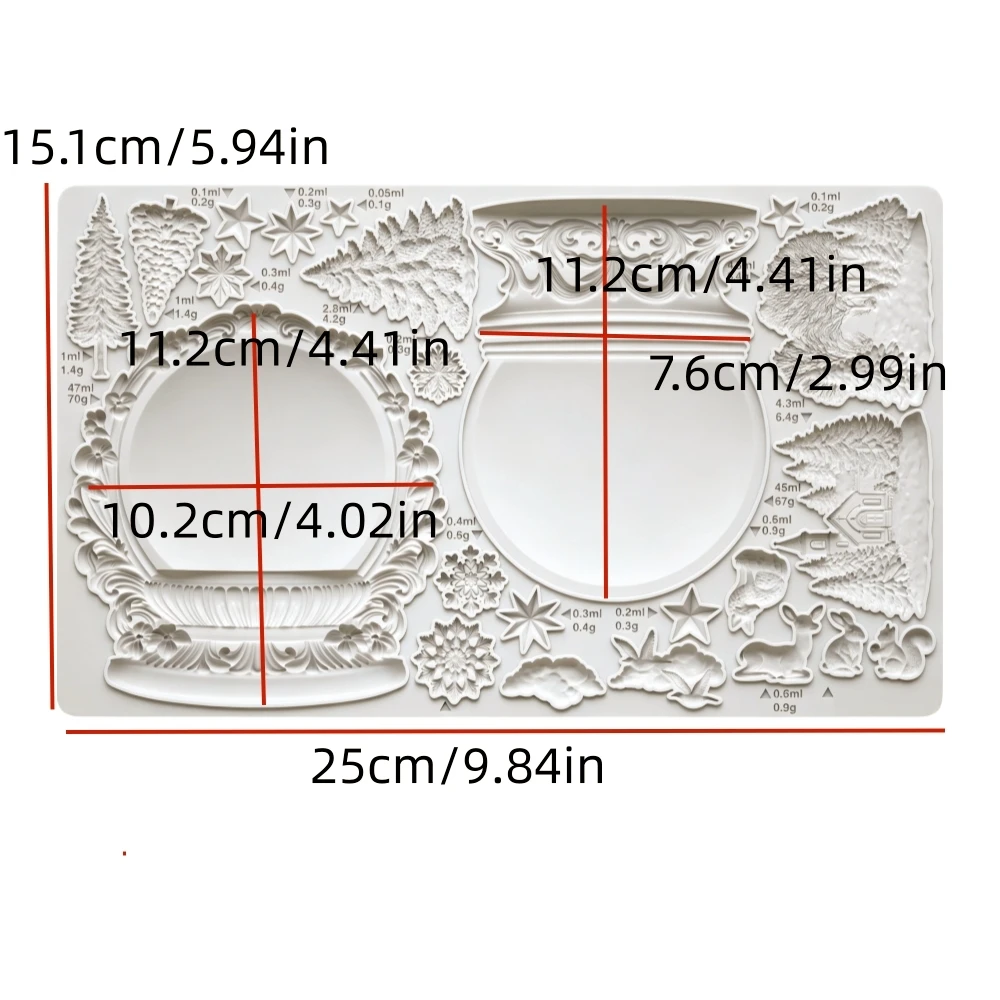 Snowflake Relief Silicone Mold 3