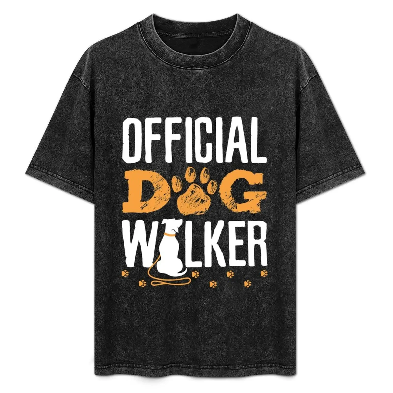

Official Dog Walker T-Shirt Large Size Basic Casual T-Shirt