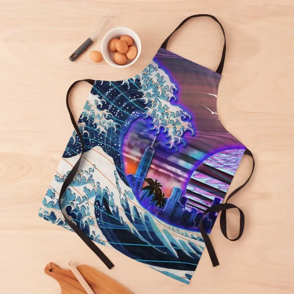 

The Great Aesthetic Vaporwave Apron Woman Work For Cooking Apron