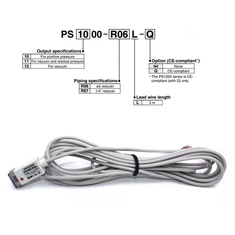 

Пневматический вакуумный переключатель давления PS1000-R06L/R06L-Q/PS1100-R06L/R06L-Q SMC-тип Микроэлектронный датчик Компоненты PS1000