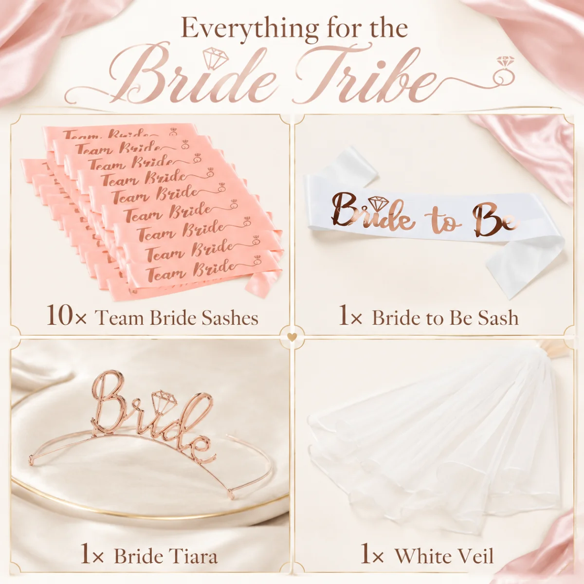 Ensemble de 13 pièces pour ent - Bride Tribe Sash avis et prix