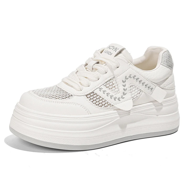 

Leather Casual Shoes Breathable Designer Shoes 2026 New Summer Women’S Sneakers On Sale White Platform Sneakers For Women Mesh