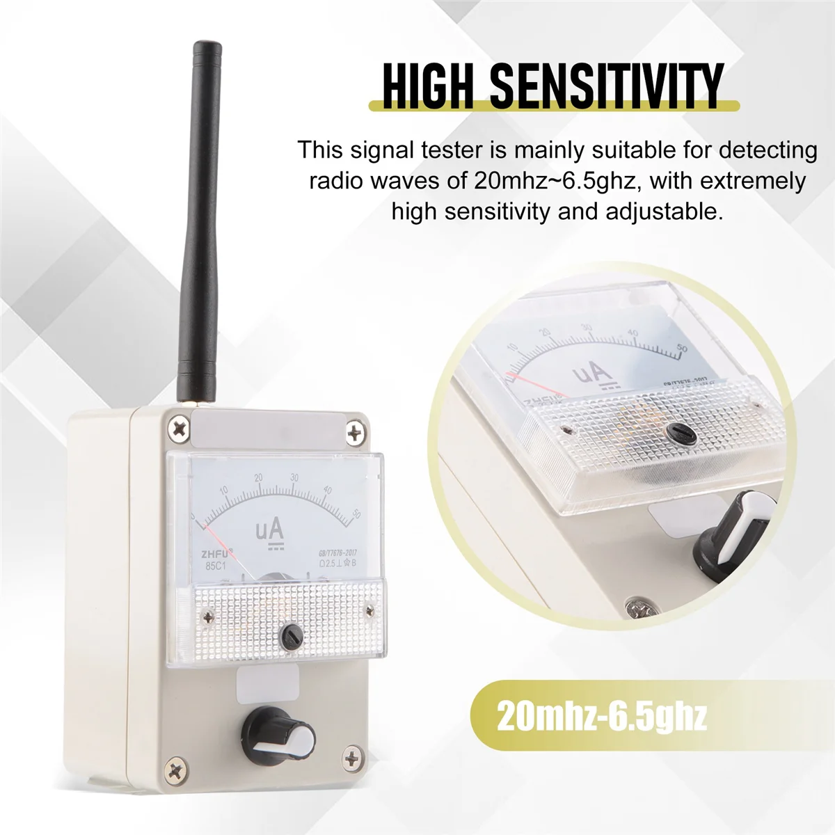 Trending RF-signaalniveaumeter 100K‐1000MHz Veldsterktemeter Signaalsterktemeter voor radio-antennestraling