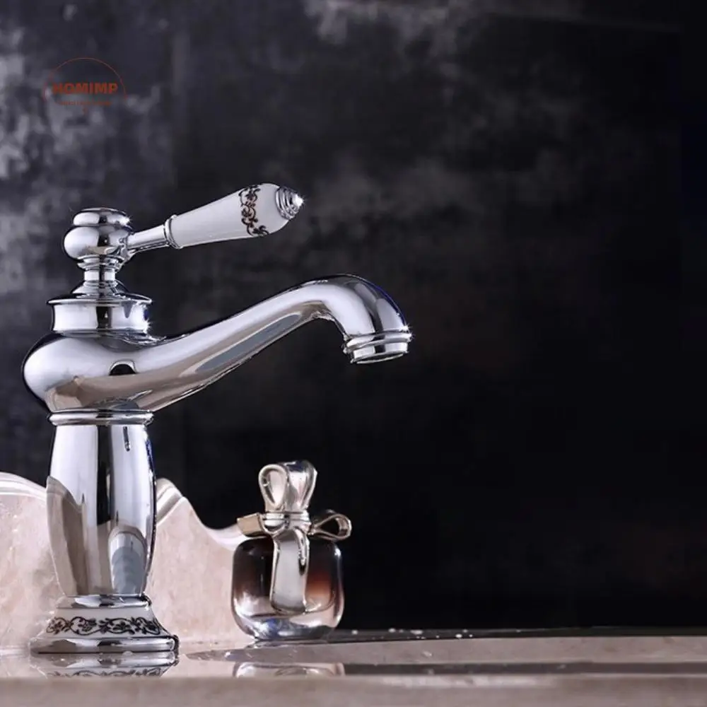 

Teapot Type Vintage Bathroom Faucet Corrosion Resistant High Pressure Antique Copper Faucet Copper Light Luxury
