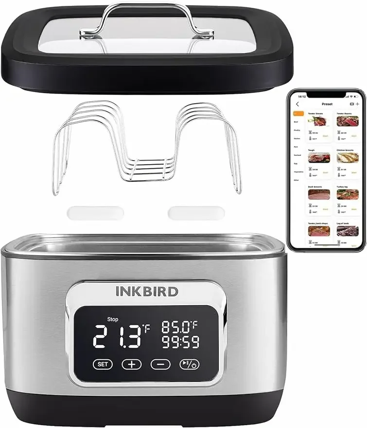 

Wi-Fi Sous Vide Oven with Rack Divider, 3D Electromagnetic Water Circulation, 700W Preset, 3 in 1