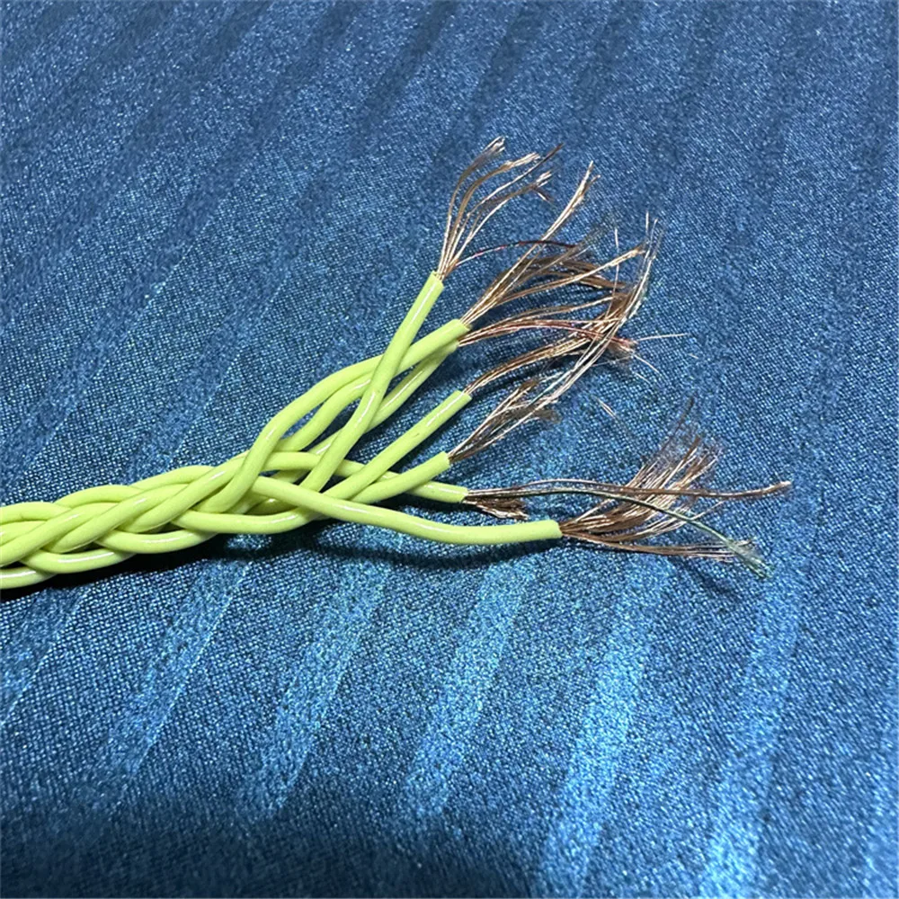Câble audio en cuivre monocristallin avec support audacieux, câble de document jaune, mise à niveau des écouteurs bricolage, Hong5.3 mm, 504 cœurs, 7N, 8, 1 mètre