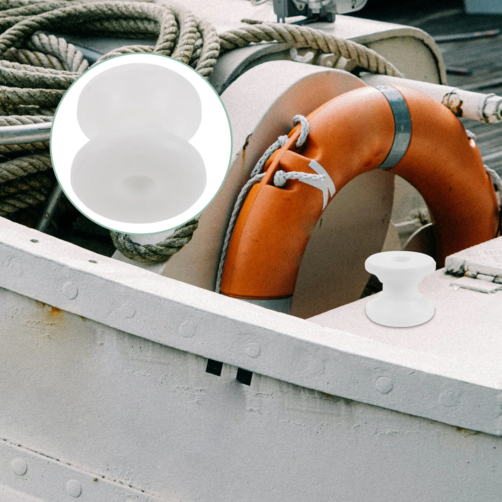 

Ролик для якоря лодки, белый нейлоновый, сверхпрочный, сменное колесо, морской носовой шкив для яхт, каяков, аксессуары для судов