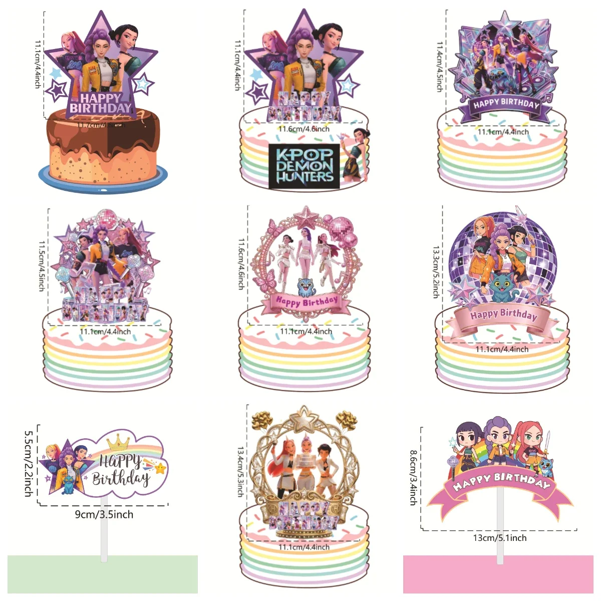 Lovely Singer Pattern Cake Decor Picks Themed Cake Toppers Sweet Table Ornament Decor For Girls Birthday Party Dessert Decor