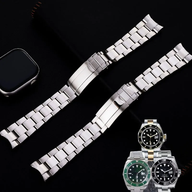 

904 Solid Stainless Steel Watch Band For Rolex Oyster Perpetual Datejust DAYTONA SUBMARINER Luxury Bracelet 20mm 21mm Strap