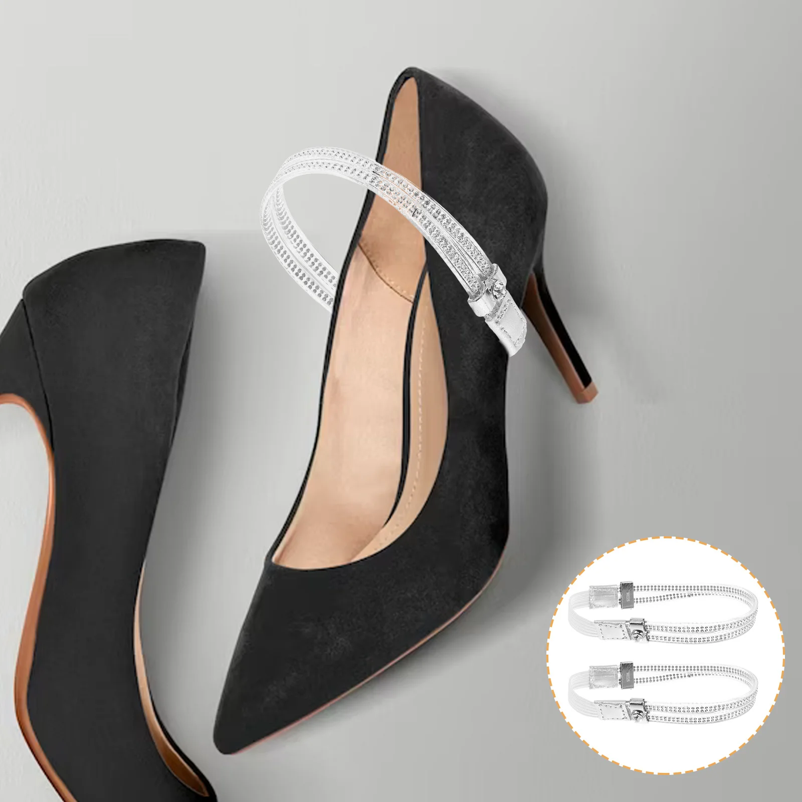 

1 пара противоскользящих ремешков для обуви на высоком каблуке, элегантные сменные ремешки на щиколотке для женской обуви, предотвращающие скольжение каблука