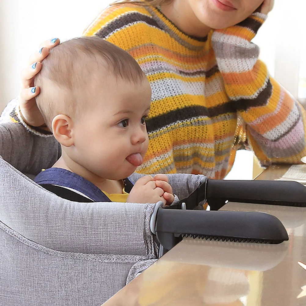 Mesa y sillas de comedor para bebé, asientos de alimentación acoplables portátiles altos, gancho de tela Oxford con Clip, asiento de comedor rápido