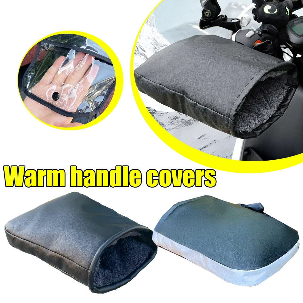 

Cycling Handlebar Gloves Winter Warm Thickened Plush Riding Gloves For Bicycle Motorcycle Windproof Soft Comfortable Gloves