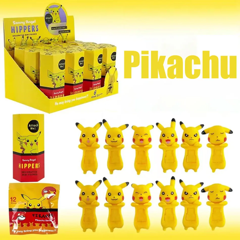 Nueva caja Pokemon sorpresa Pikachu Bulbasaur fiesta Ángel misterioso caja ciega figura de Anime modelo niños juguete regalo de Navidad