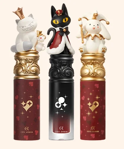 Qijinma Cute Story Rabbit Lip Lacquer Lipstick Lip Balm Gift Box Moisturizing for Girlfriend