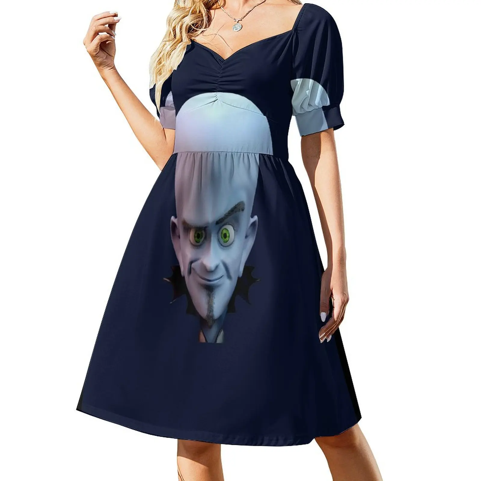 

Smiling Megamind 3D *HIGH QUALITY* Short-Sleeved Dress women's evening dresses 2025 Womens dresses women formal occasion dresses