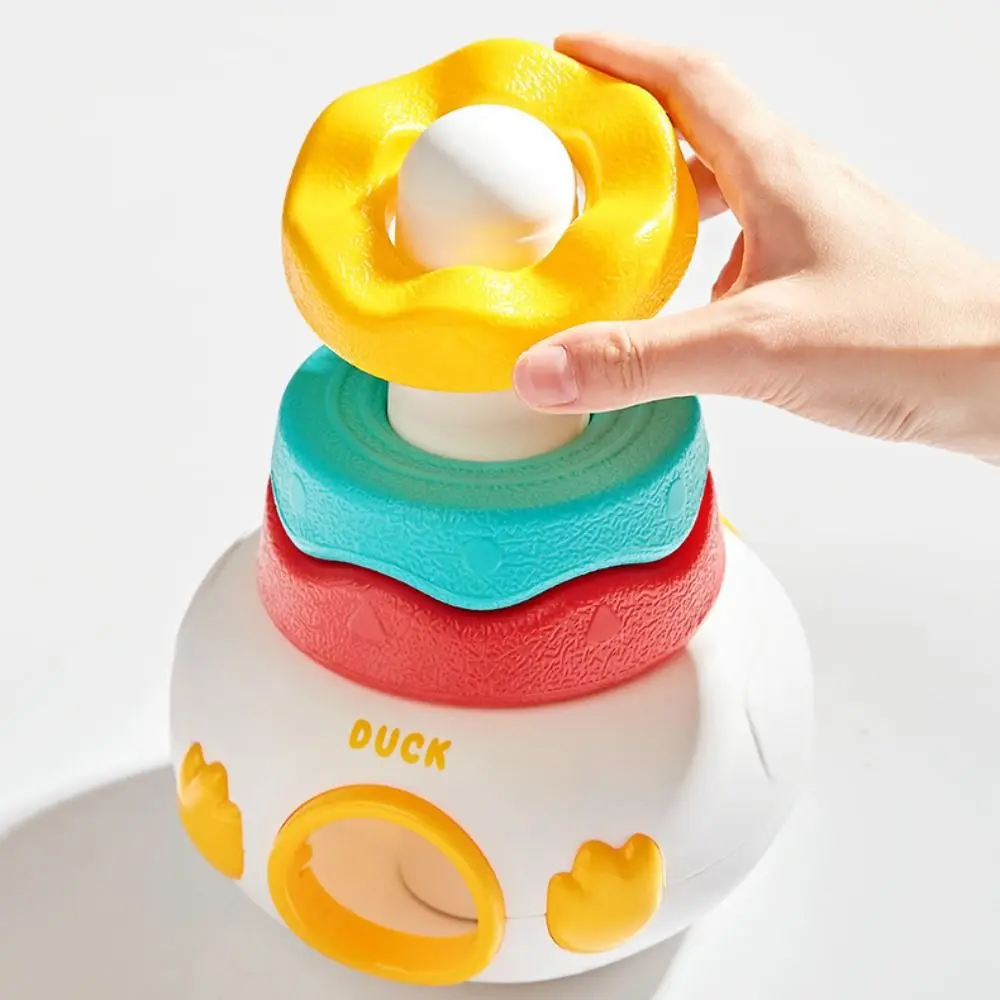 STACKABLE Duck Tumbler ซ้อนของเล่นปริศนาการศึกษา Stack Shaped Sorting เกมหัตถกรรมตกแต่ง