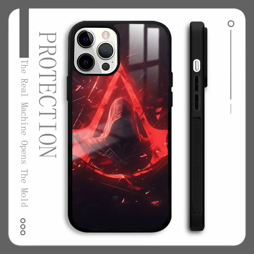 حافظة لهاتف آيفون 16 15 14 13 12 11 Pro Max Plus غطاء شحن لاسلكي مغناطيسي صغير Magsafe من A-Assassins Creed #3