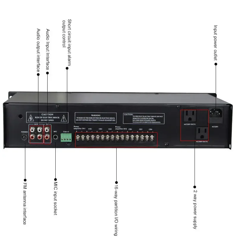 Zeer nauwkeurige intelligente mp3-speler Host Pa Audio Timing Player voor timingprogramma