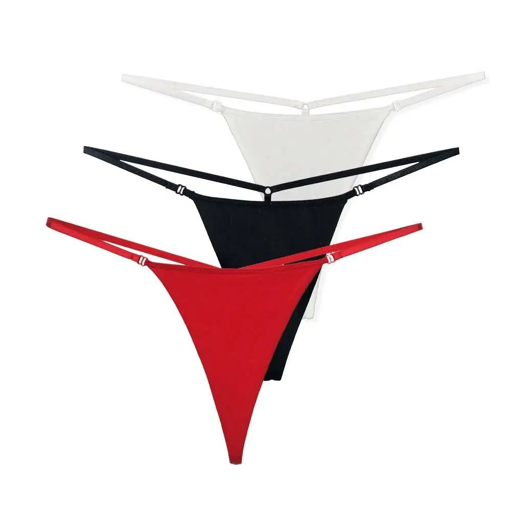 

Сексуальные тонкие трусики-стринги однотонного цвета