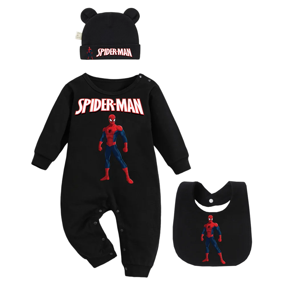 3 Pieces/Set Newborn Baby Cotton Bib Solid Color Hat Kawaii Crawling Suit Baby Hiccup Cloth Set Children's Gift 0-6M view 6