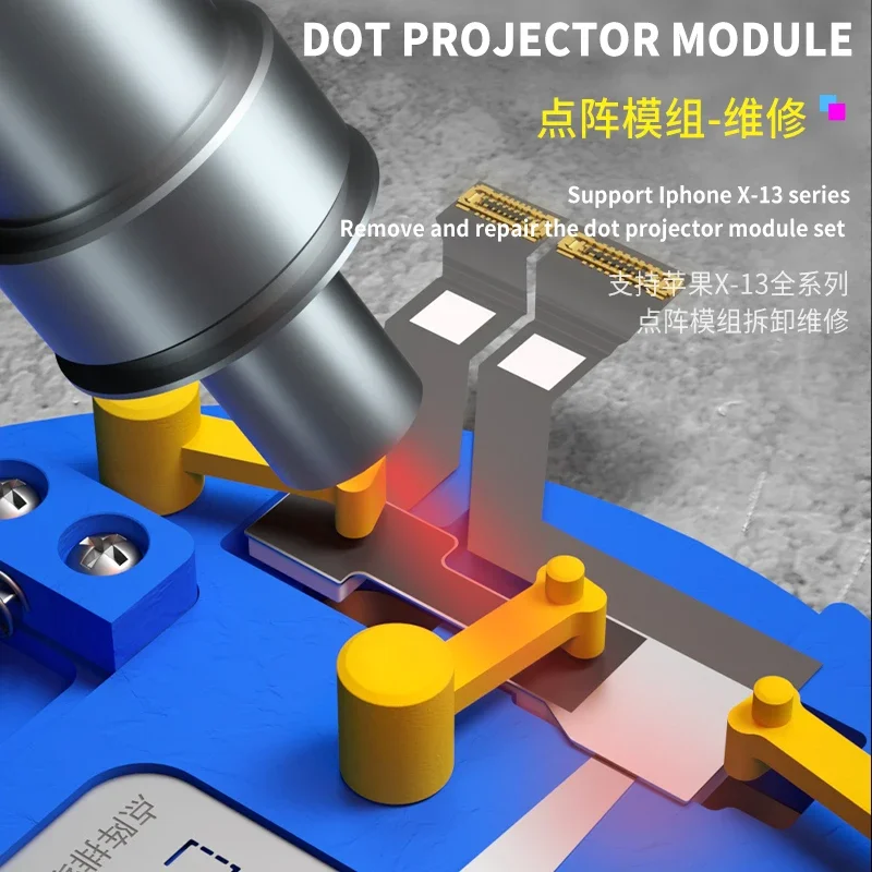 MECHANIC F-FIX Dot Projector Face ID Fixture per iPhone X-13ProMax Dot Projector Module saldatura Repair Steel Stencil Planting Tin