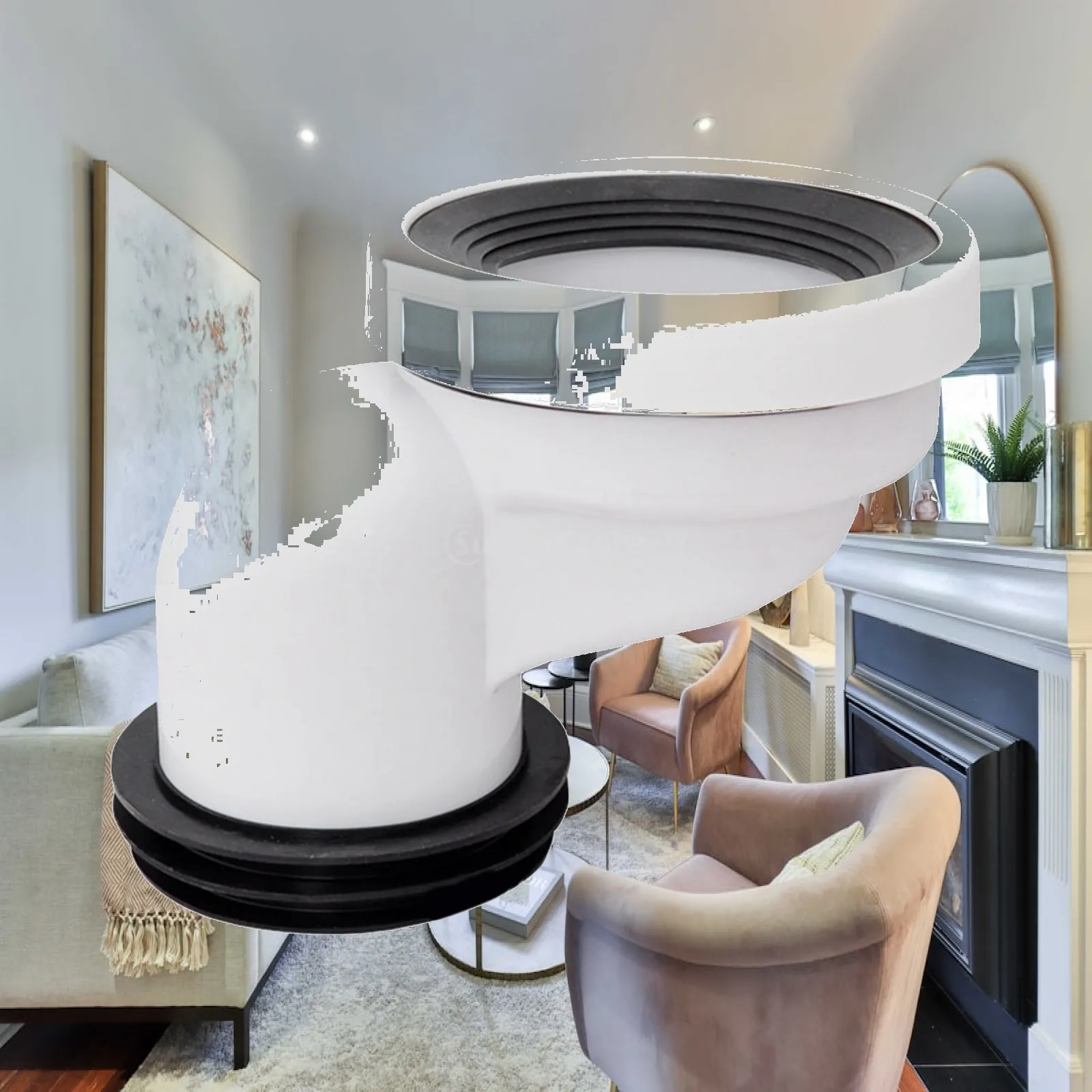 Offset Toilet Flange Extension Adapter Durable PVC Material Tub Waste Cleaning Easy Installation for Bathroom Renovation