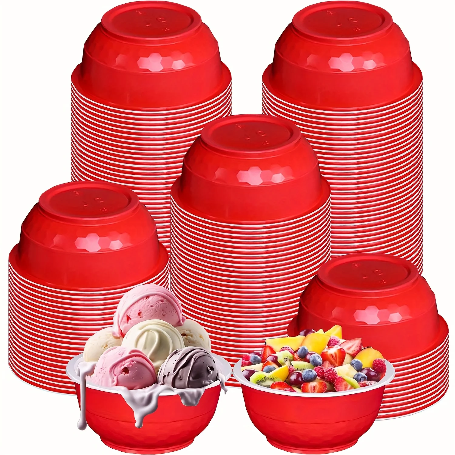 Food And Snacks For Picnic - 60 шт. одноразовых пластиковых мисок для