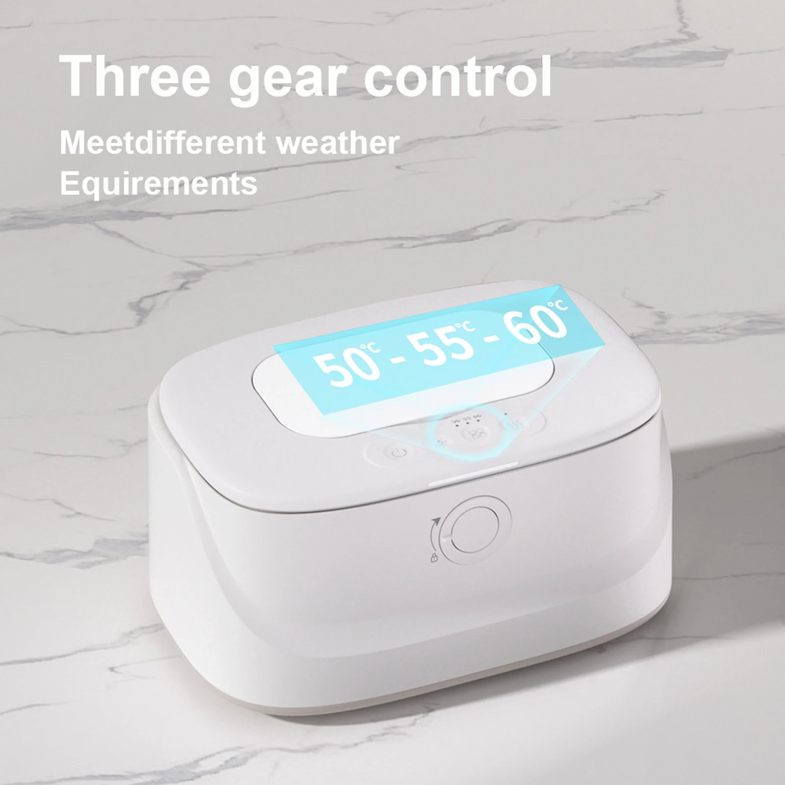 เครื่องอุ่นผ้าเช็ดทำความสะอาดเด็กขนาดใหญ่ พร้อม 3 ระดับอุณหภูมิ และ 3 ระดับความสว่างของไฟกลางคืน ระบบทำความร้อนด้านบน จ่ายผ้าเช็ดทำความสะอาดแบบเปียกได้ ความร้อนเร็ว