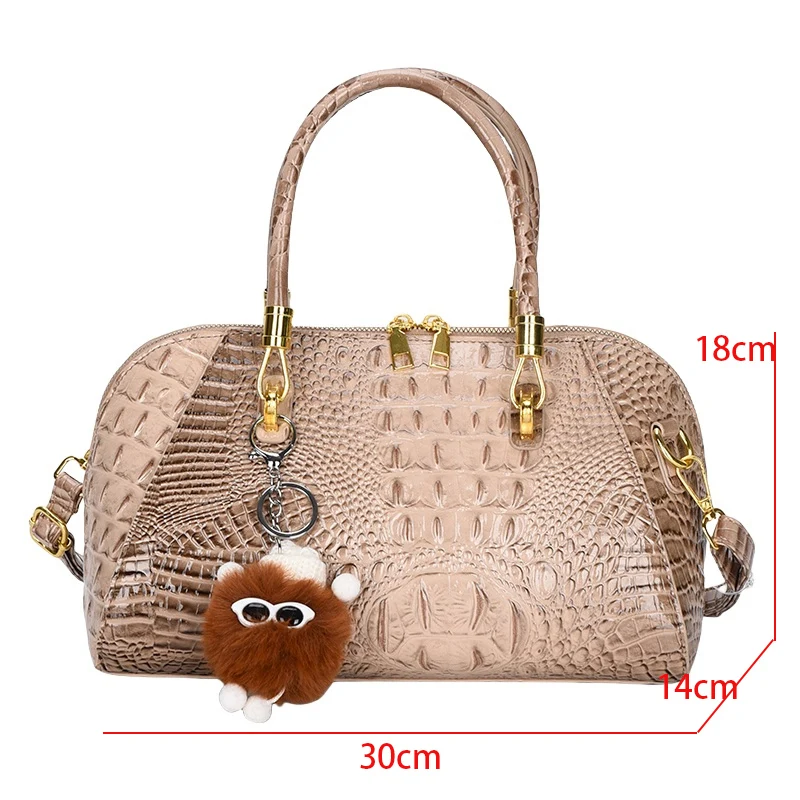 Classic Women Handbag Black Crocodile Leather Shoulder Crossbody Bag For Women 2025 Luxury Women\'s Bag Designer Fashion Hand Bag