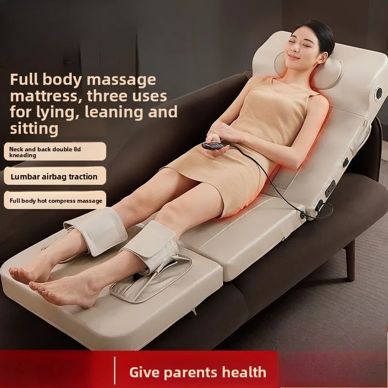 Massage mattress, multi-functional fully automatic heated and kneading neck massager, waist and back massager
