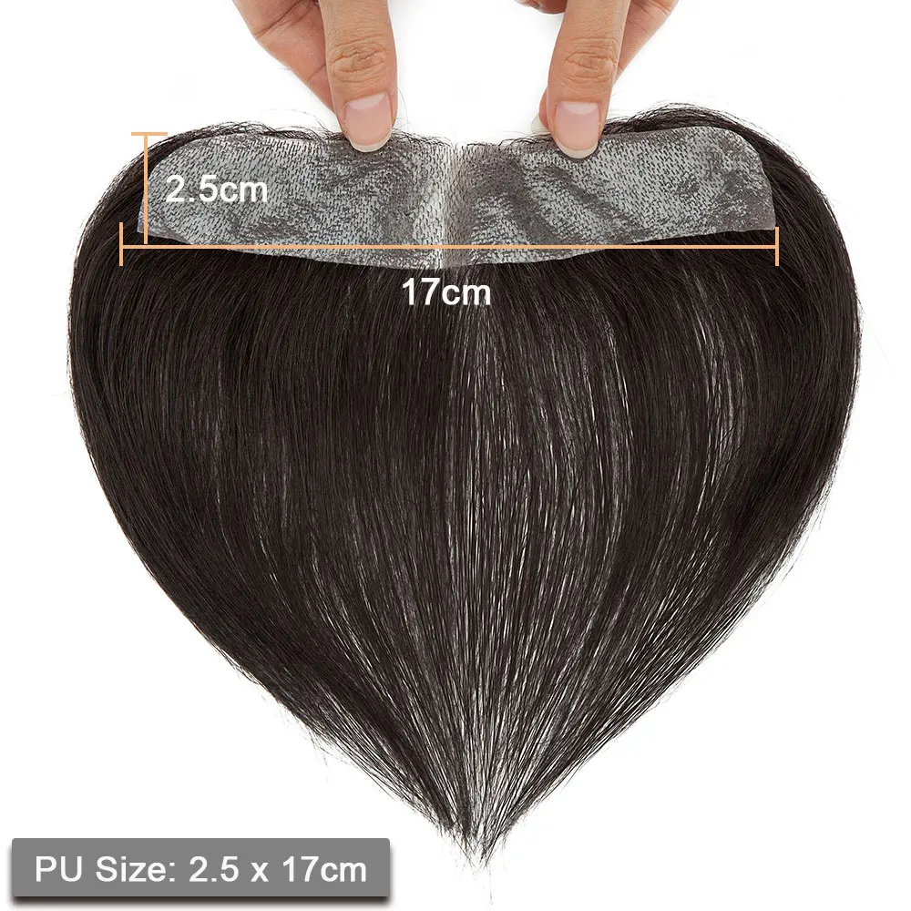 Rich Choices Men Toupee Hair Piece For Frontal Hairline V Loop Human Hair System Replacement 115% Density Natural Hairpiece