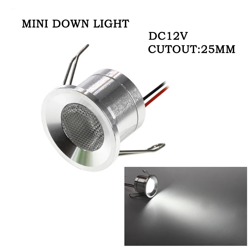 2W Mini reflektory Led DC12V 2W z przyciemnianiem wpuszczany reflektor IP65 aluminiowe schody do dekoracji Focos oświetlenie punktowe