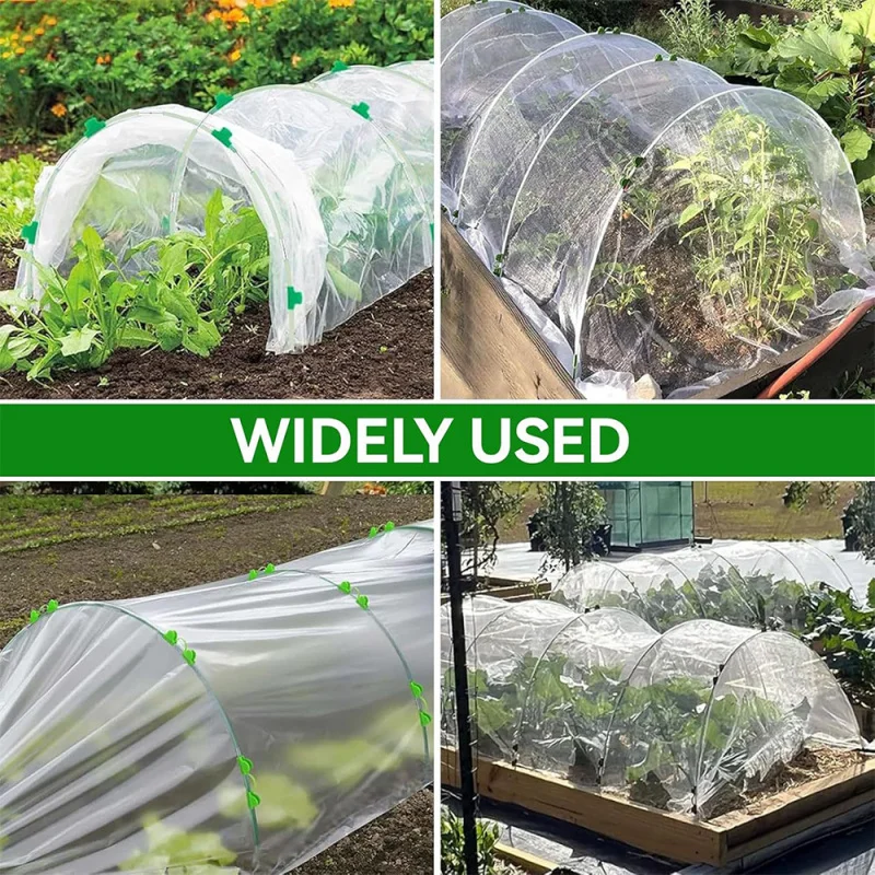 Garden Fiberglass Frame Arched Greenhouse Kit Transparent Shade Cover for Yard Vegetable Flower Plant Growing Frost Protection