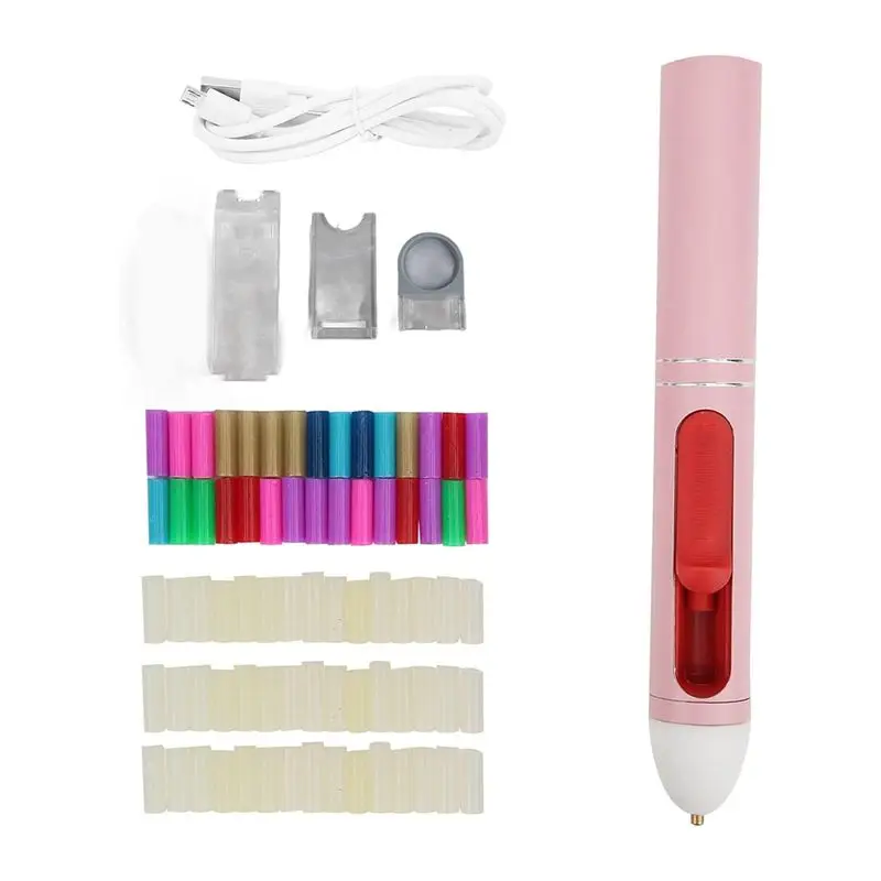 ABUL-Mini Glue-Gun, Mini Cordless Pen Shaped Colored Glue-Gun For Hot Adhesives, Arts And Crafts
