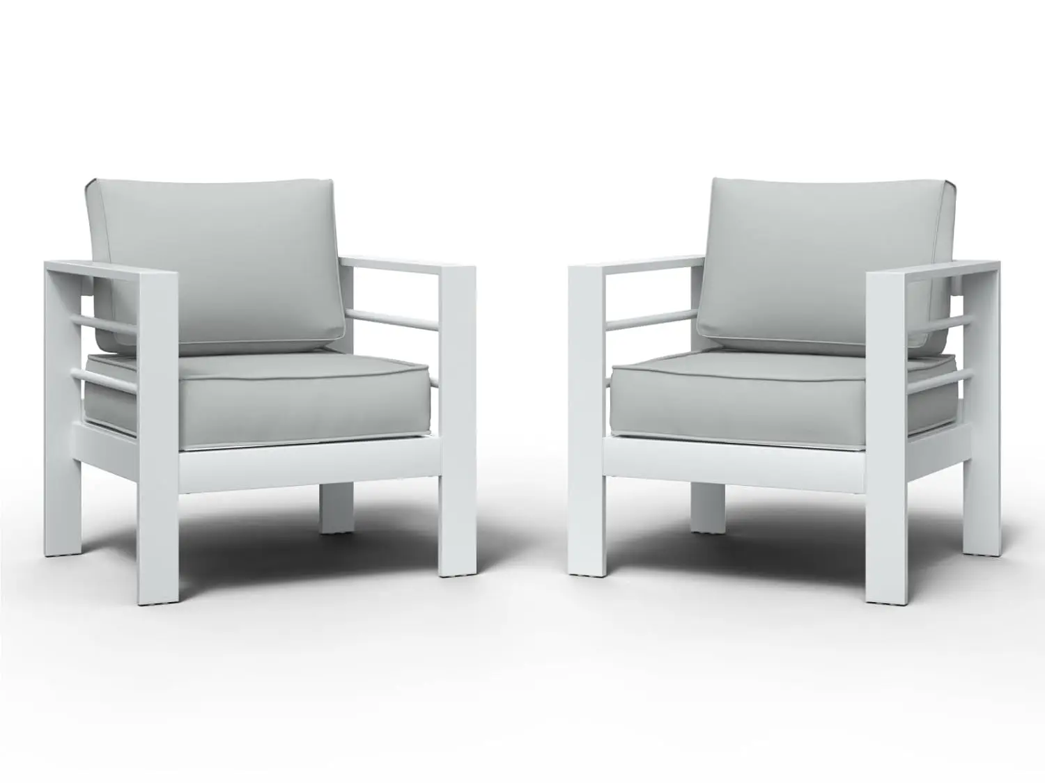 

Алюминиевый комплект садовой мебели для патио с 5-сантиметровыми подушками и водонепроницаемым чехлом, для заднего двора и сада, на заказ