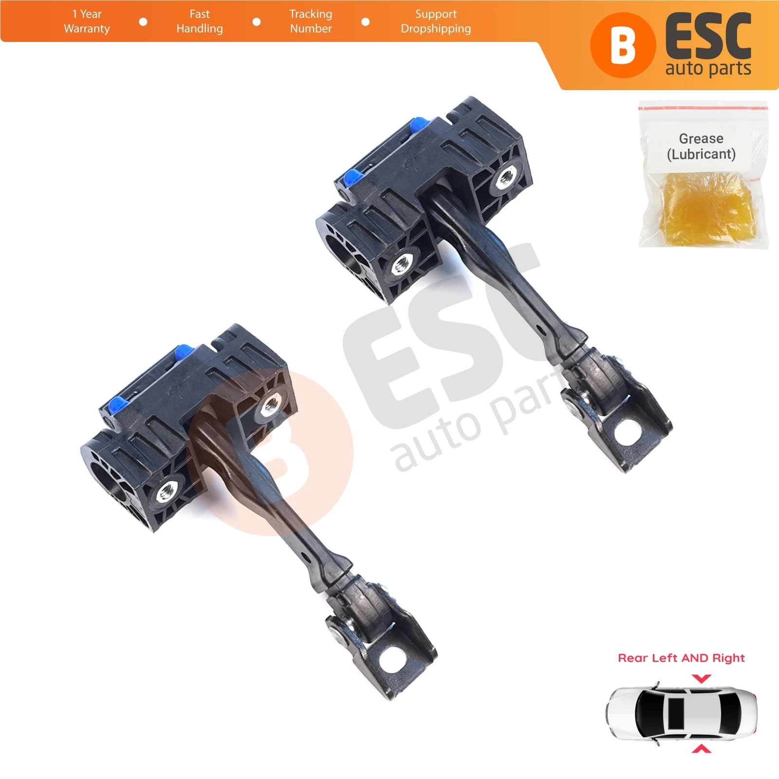 EDP1674-1 2X Dubbele cabine achterdeur scharnierrem stop-assemblage limiter voor Crafter 2 e-Crafter TGE e-TGE 2017- en later 7CA839249A