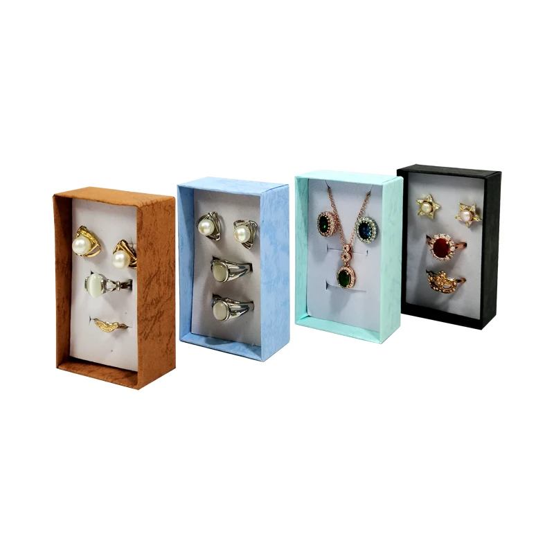 12Pcs/lot Ring Box Necklace Pendant Box Earrings Organizer Jewelry Display Holder Trinket Storage Props Gift Box 5*8*2.5cm