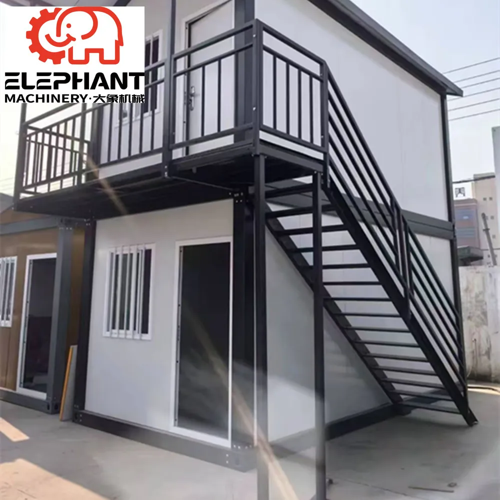 Luxury Triangular Prefab Quick-assembling Container House Modern Villa Log Cabin Kits Dominican Republic