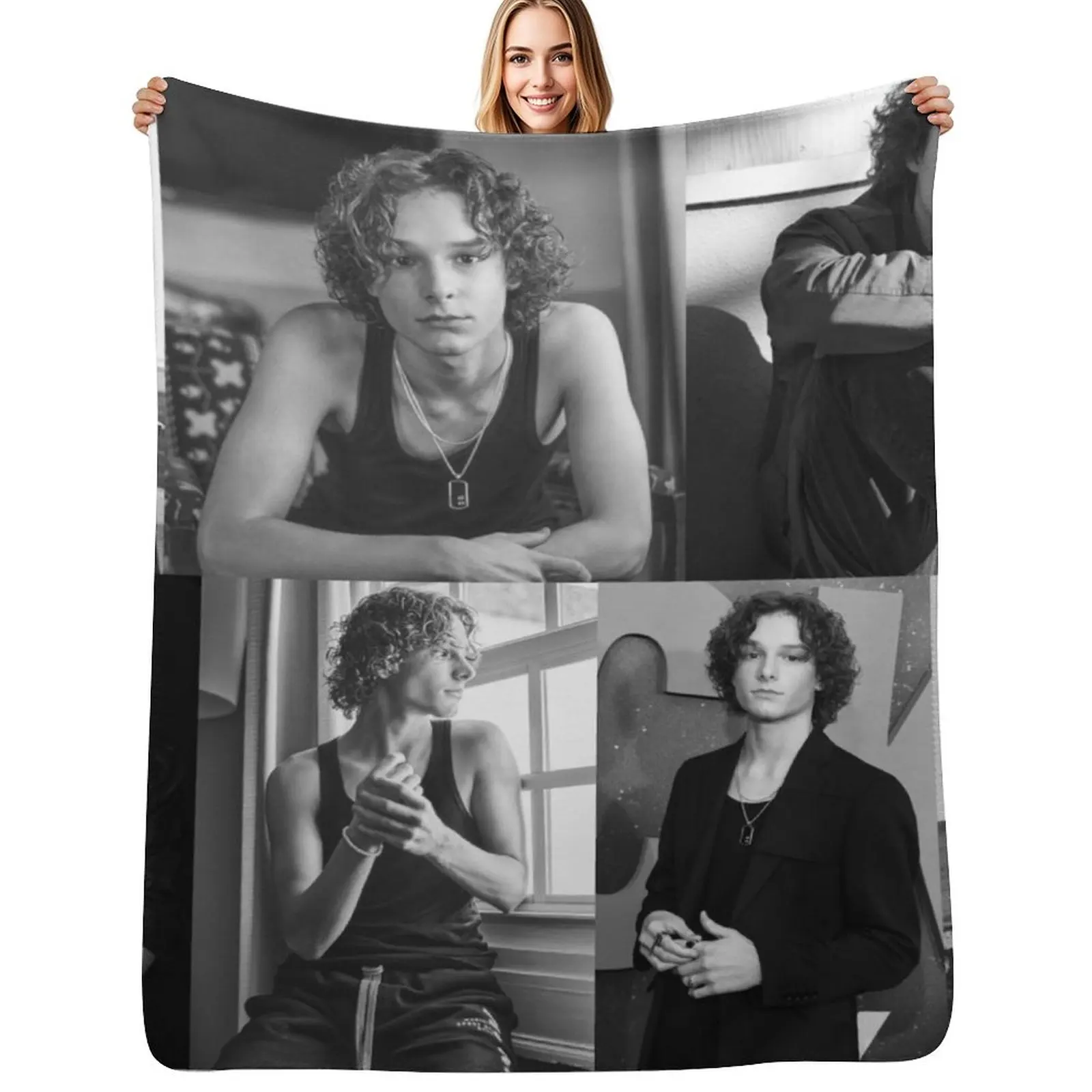 

Black and White Mason Thames Collage Throw Blanket Blankets For Bed for sofa Luxury Throw for winter Blankets