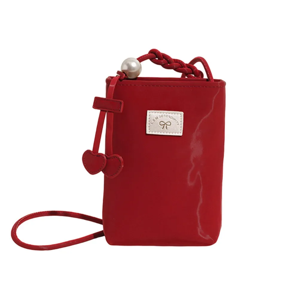 

Sweet PU Leather Mini Crossbody Bag Multifunctional Solid Color Small Square Bag Ultra-light Phone Bag Single Shoulder Bag Daily