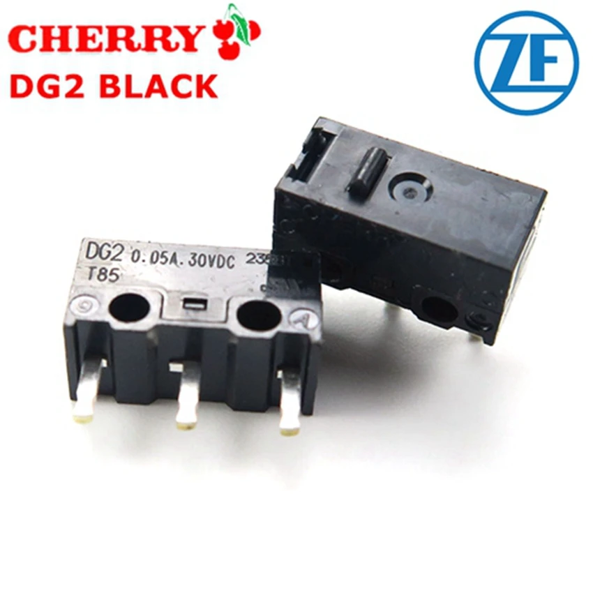 CHERRY/ZF 100%-NEW 10PCS DG2 0.05A 30VDC T85 Mouse micro switch BLACK GRAY HANDLE
