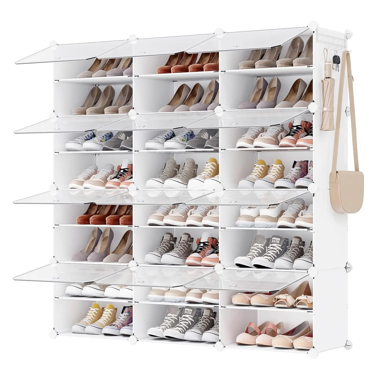 

Shoe Rack Organizer, 12-Tier Shoe Storage Cabinet for Closet and Entryway, Holds 48 Pairs of Shoes, Adjustable,, Customized