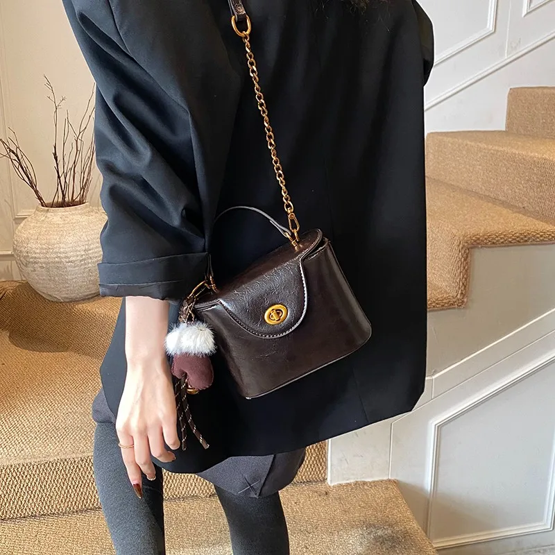 

Luxury Tote Messenger Purse Bag Solid Color Large Capacity For Women Leisure Business Everyday Use