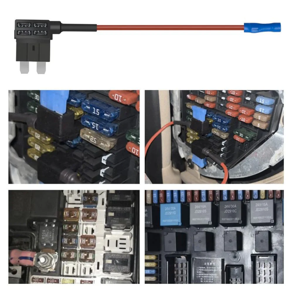 12er-Pack 12V Add-a-Circuit Sicherungsadapter für Standard-, Mini-, Micro2- und Low-Profile-Sicherungen, 4 Typen ATO ATC ATM APM Sicherungshalter – Detail 7